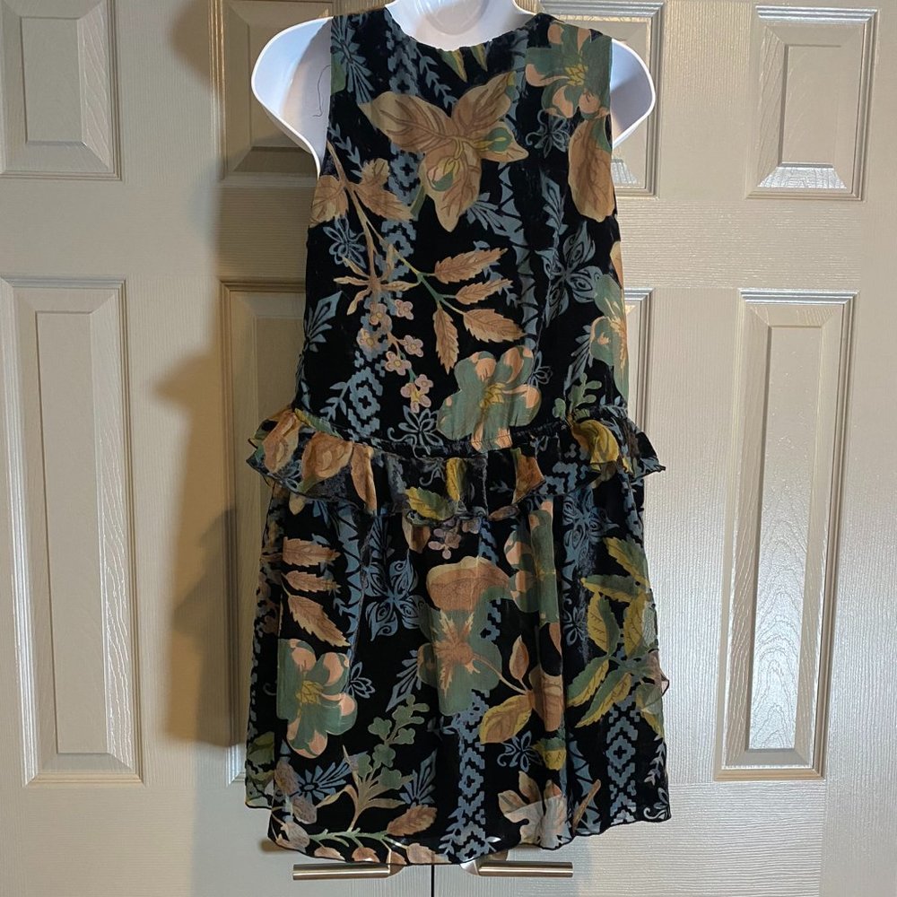 Chelsea and Violet Burnout Velvet Mini Dress with Ruffle - Picture 8 of 9